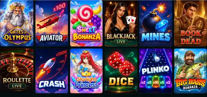 rivo casino games grid